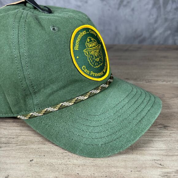 NWT Smokey Bear “Only You Can Prevent Wildfires” Hat by Mad Engine Green Cap - Picture 5 of 10